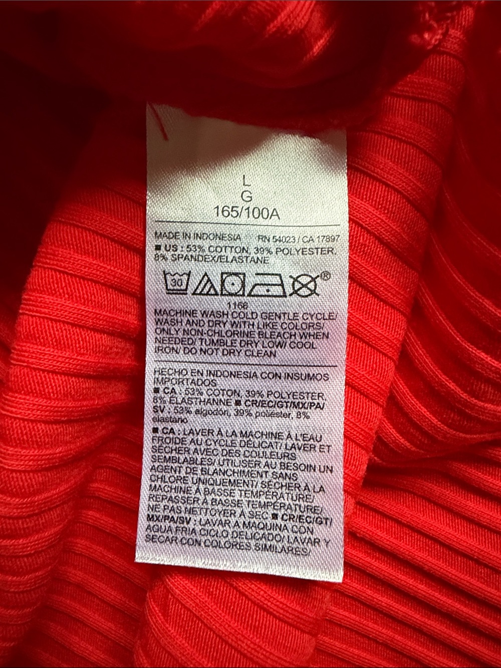 Old Navy Red Ribbed Tank Top - Picture 5 of 6